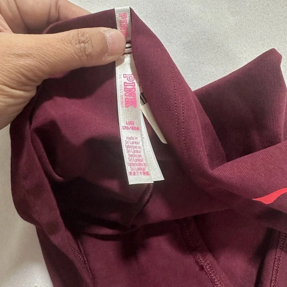PINK Victoria's Secret Maroon Low Rise Boyshorts